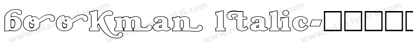 bookman ltalic字体转换